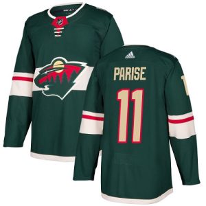 Herren Minnesota Wild Eishockey Trikot Zach Parise #11 Authentic Grün Heim